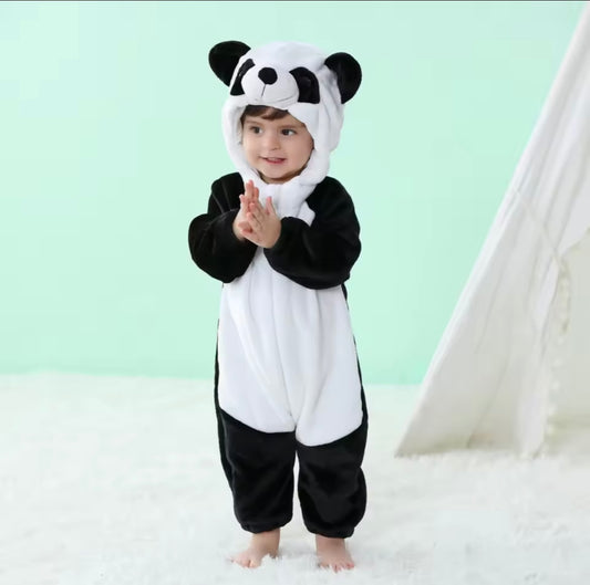 Macacão Pijama Fantasia Infantil Michley de panda 🐼